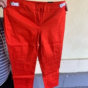 Orange Cropped Pants